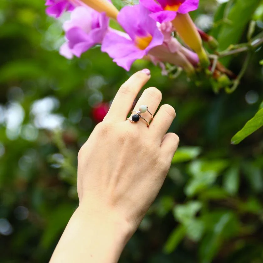 Double Wrap Amazonite Ring - Image 3