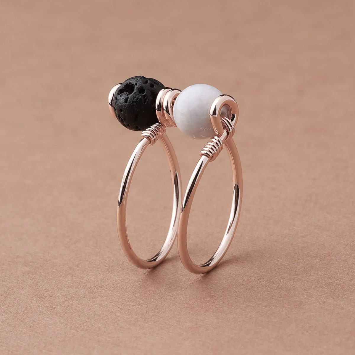Double Wrap Howlite Diffuser Ring - Image 2