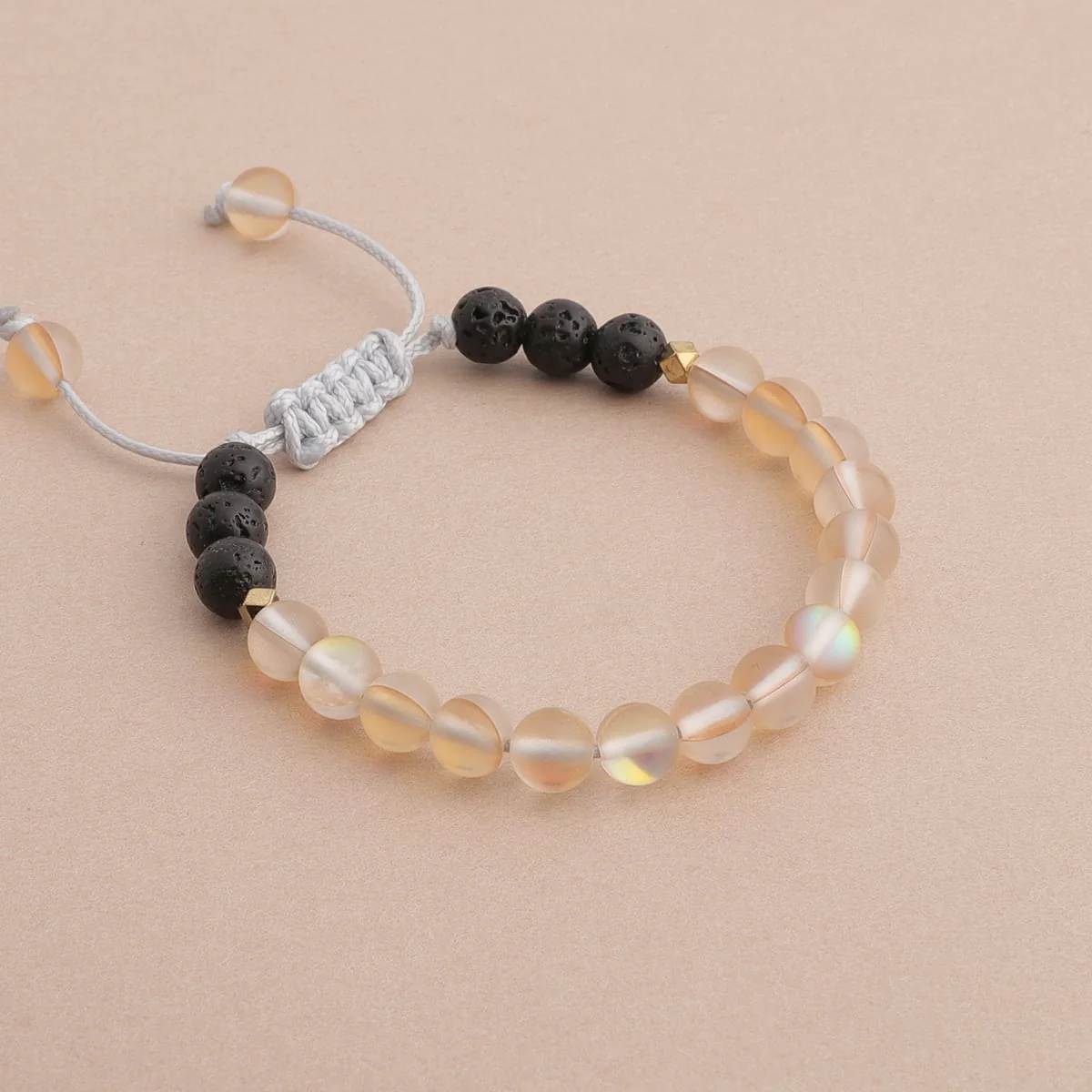 Kids Glow Glass Adjustable Bracelet (Champagne) - Image 3