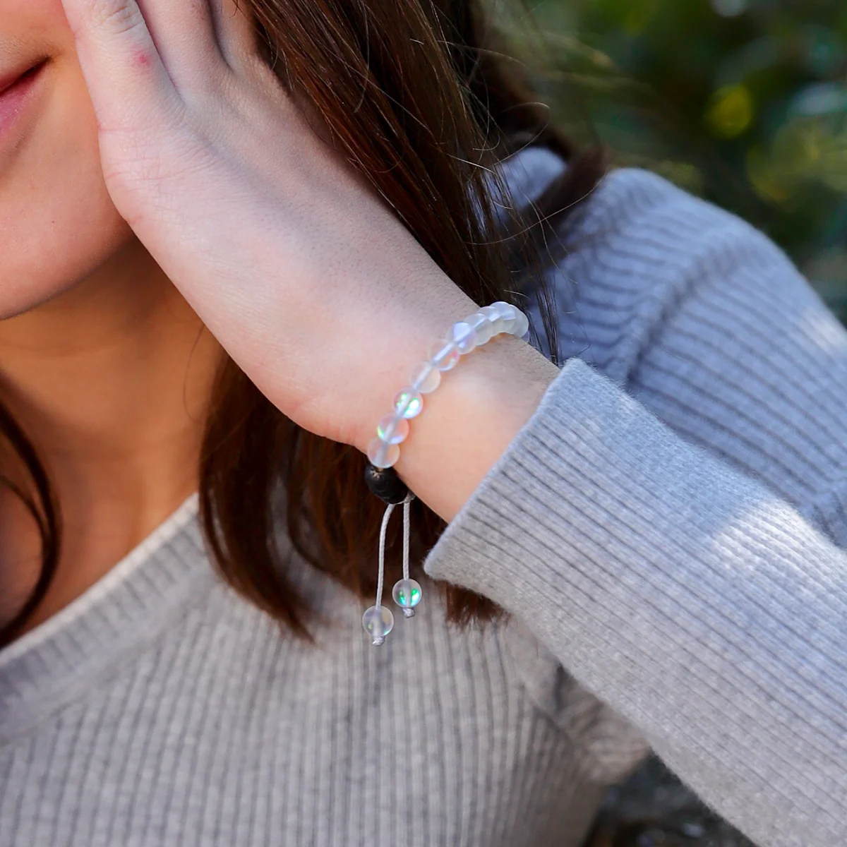 Kids Glow Glass Adjustable Bracelet (Clear) - Image 6