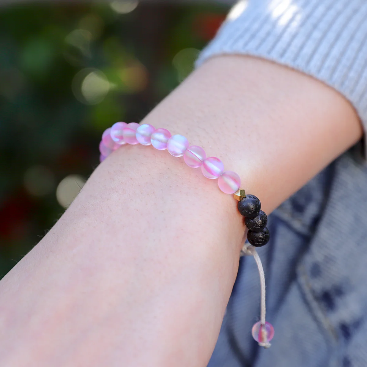 Kids Glow Glass Adjustable Bracelet (Pink) - Image 7