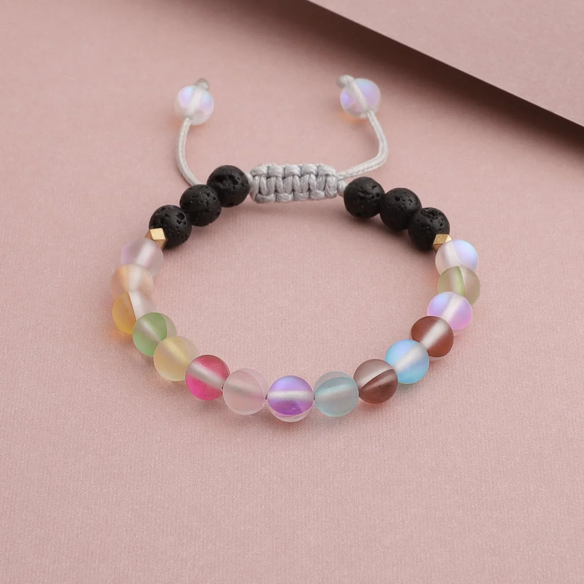 Kids Glow Glass Adjustable Bracelet (Rainbow) - Image 4