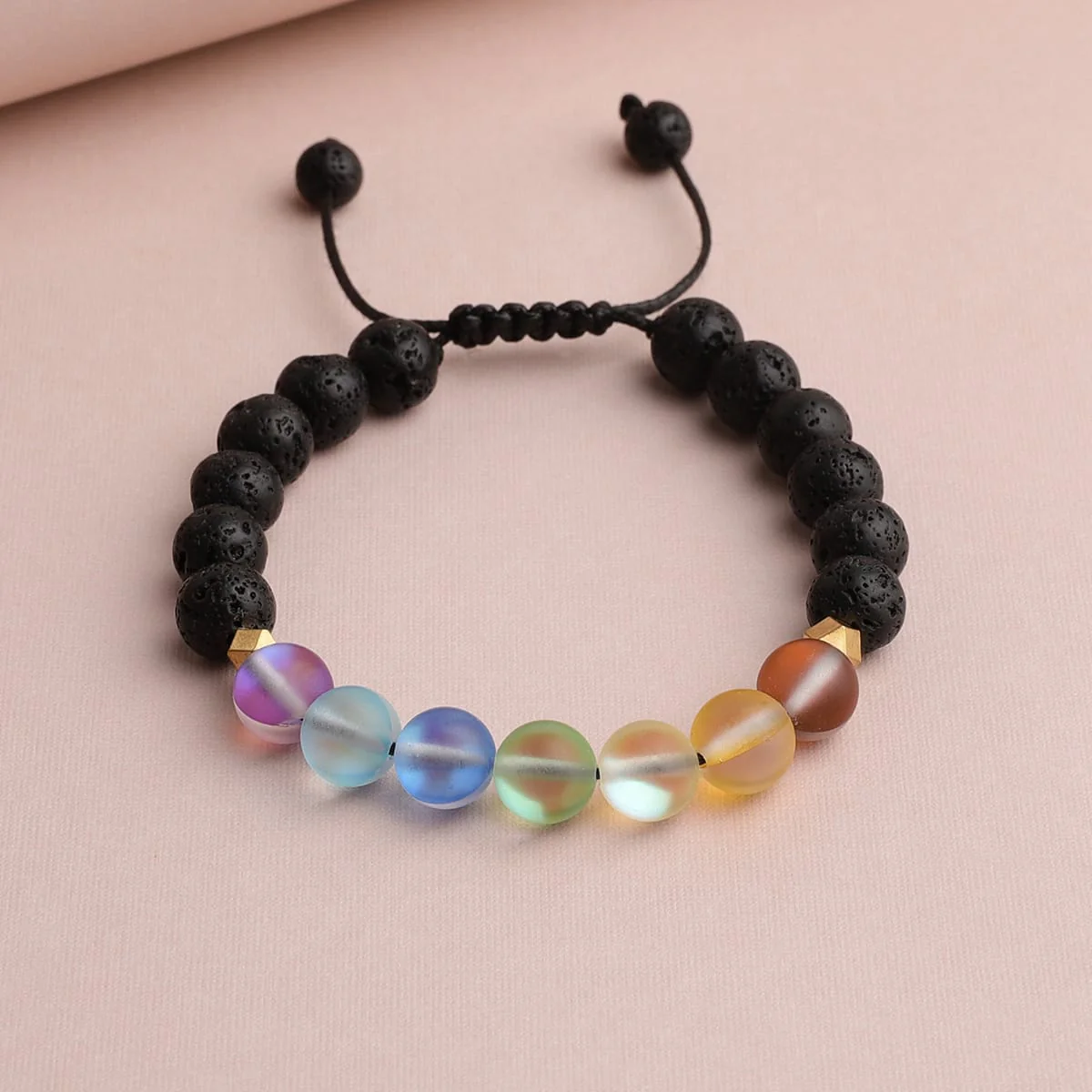Glow Glass Chakra Adjustable Bracelet - Image 3