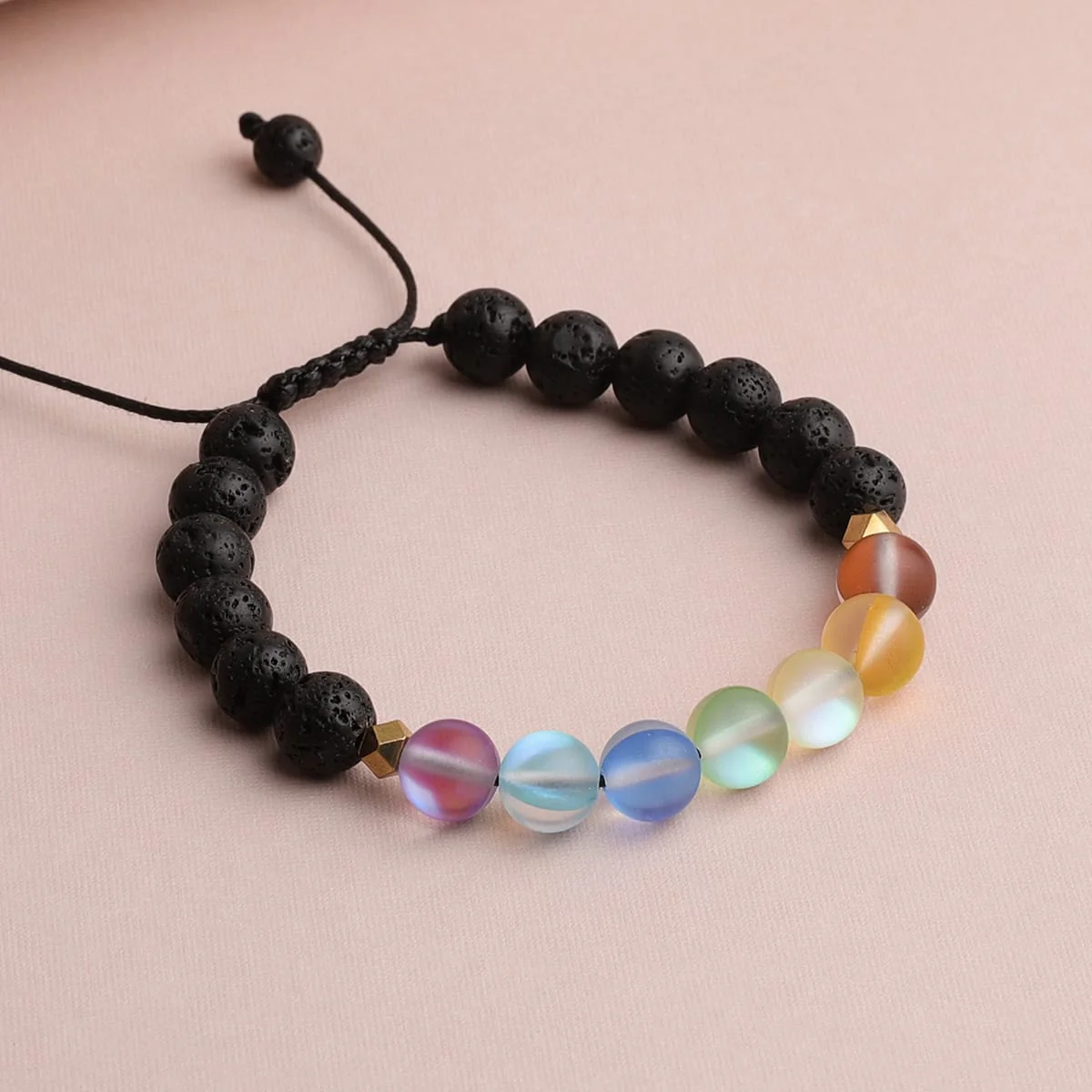 Glow Glass Chakra Adjustable Bracelet - Image 4