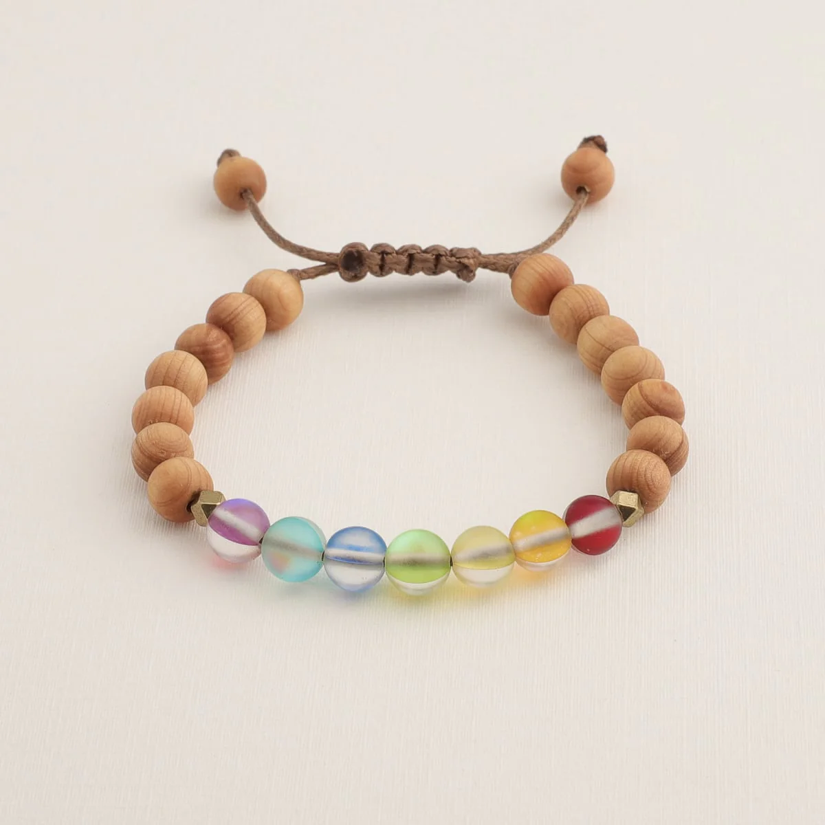 Glow Glass Chakra Kids Wood Bracelet - Image 5