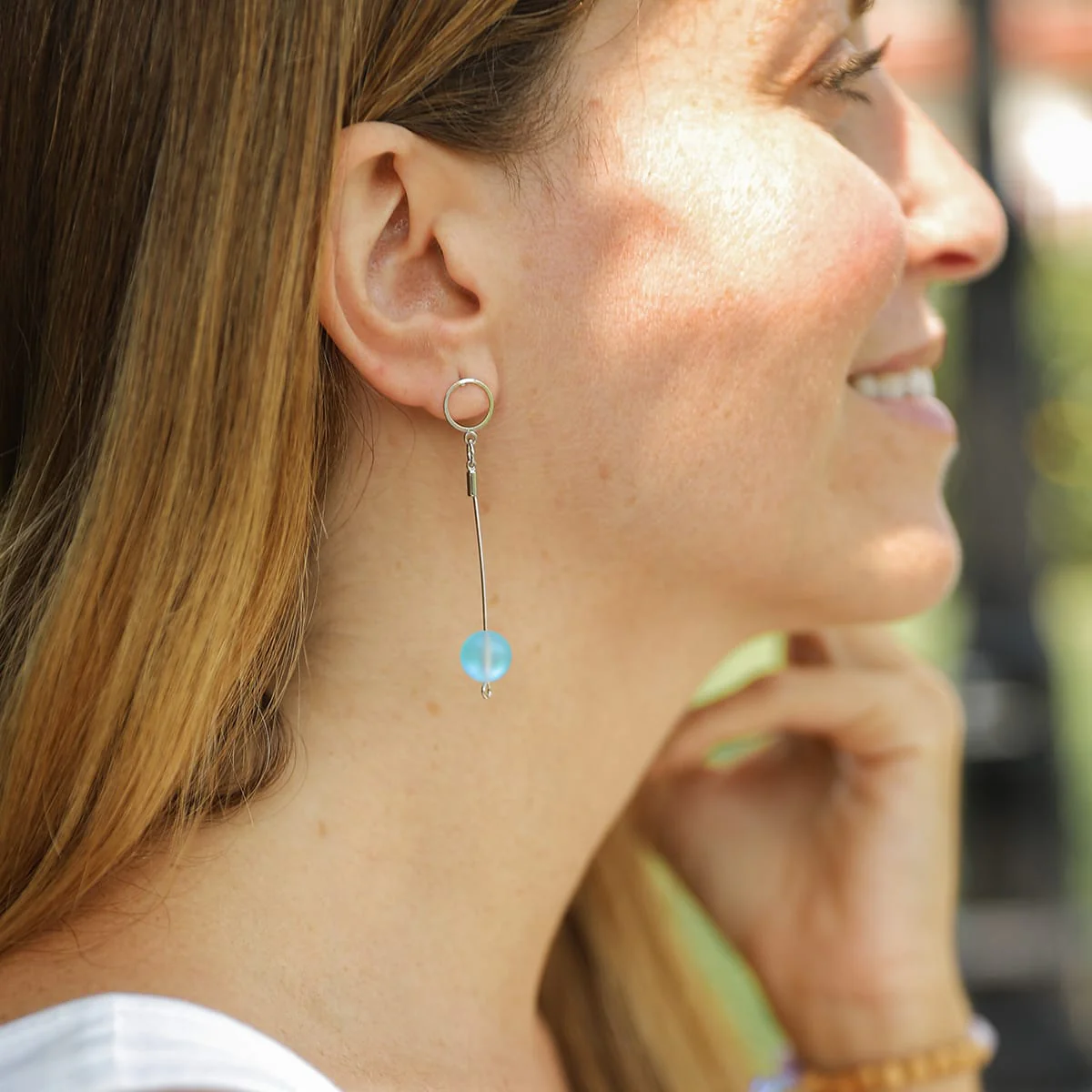 Glow Glass Drop Earrings - Image 10