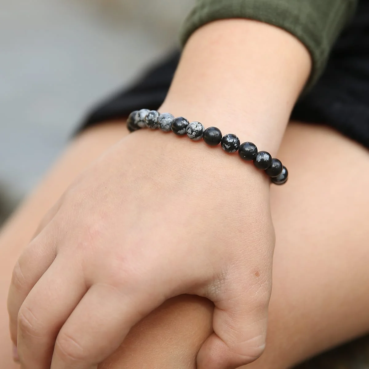 Kids Black Snowflake Bracelet - Image 4