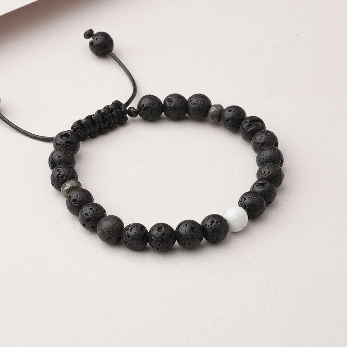 Kids White Howlite Diffuser Bracelet - Image 4