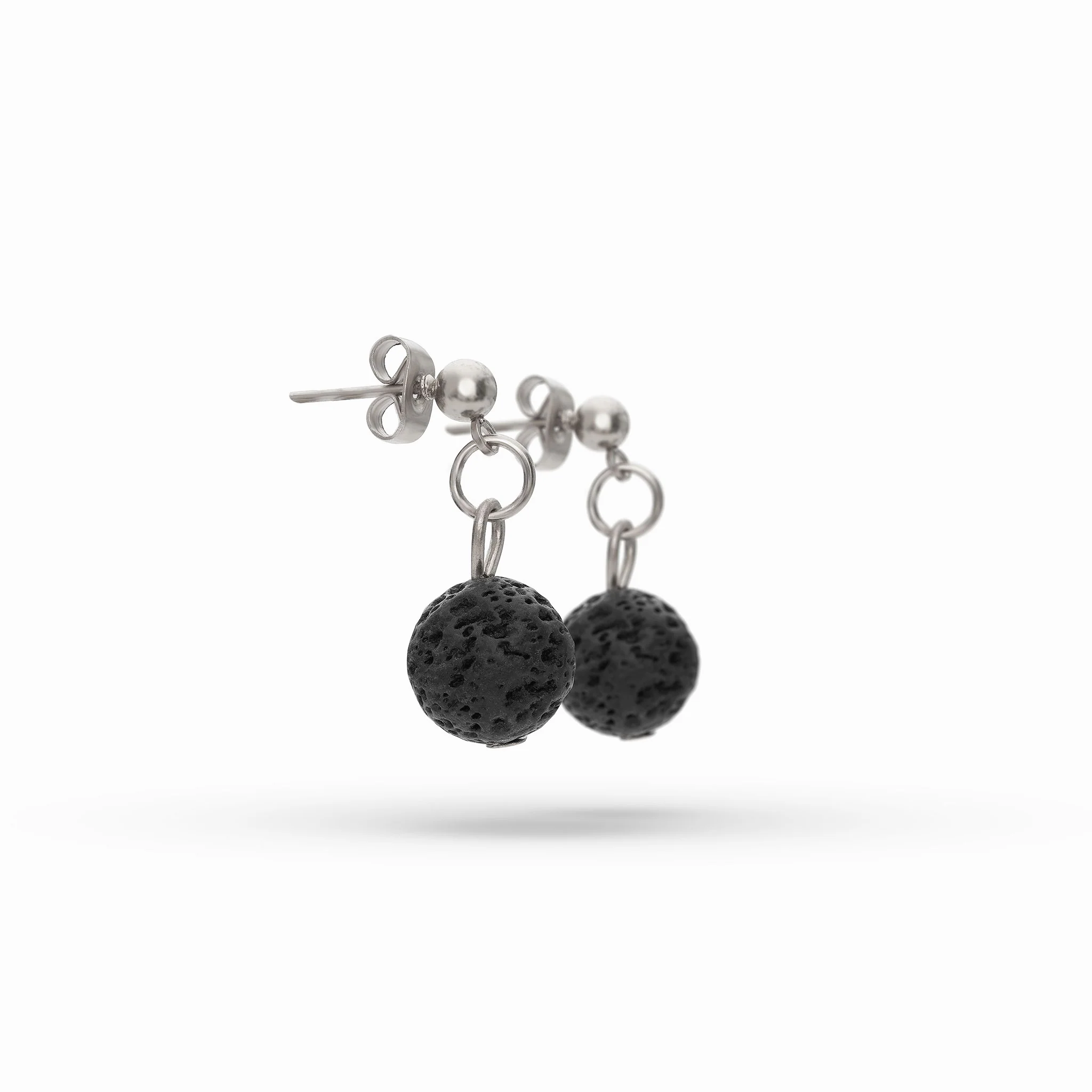 Single Lava Stone Diffuser Earrings - Image 2