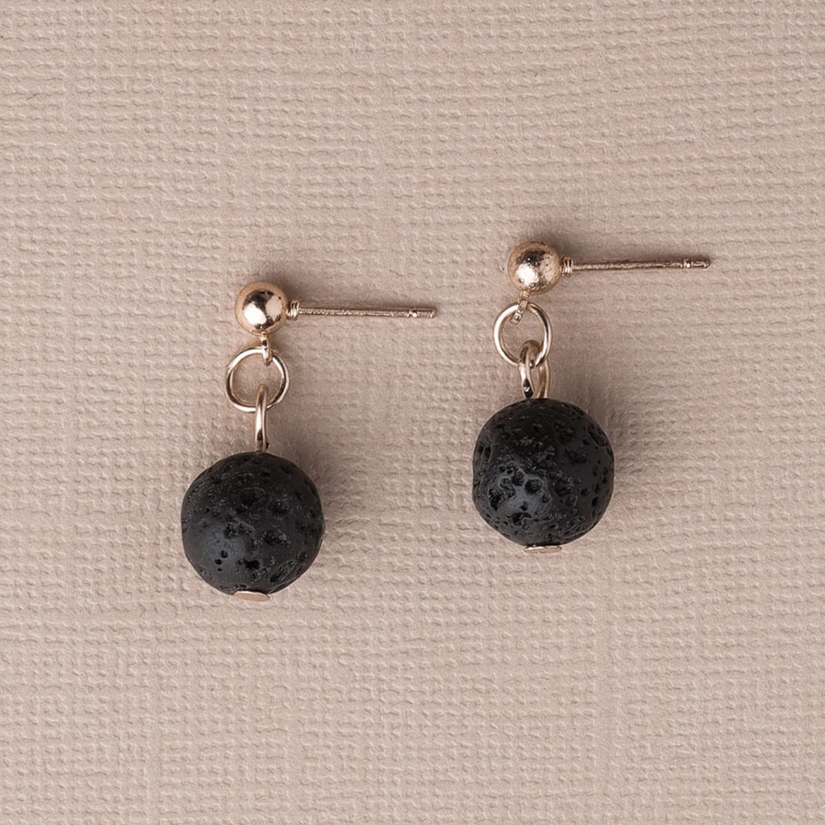 Single Lava Stone Diffuser Earrings - Image 3