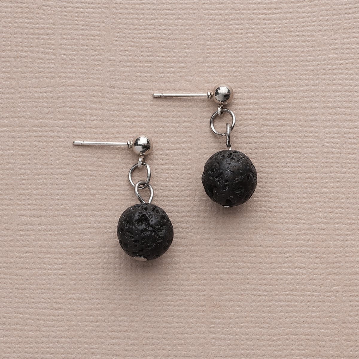 Single Lava Stone Diffuser Earrings - Image 4