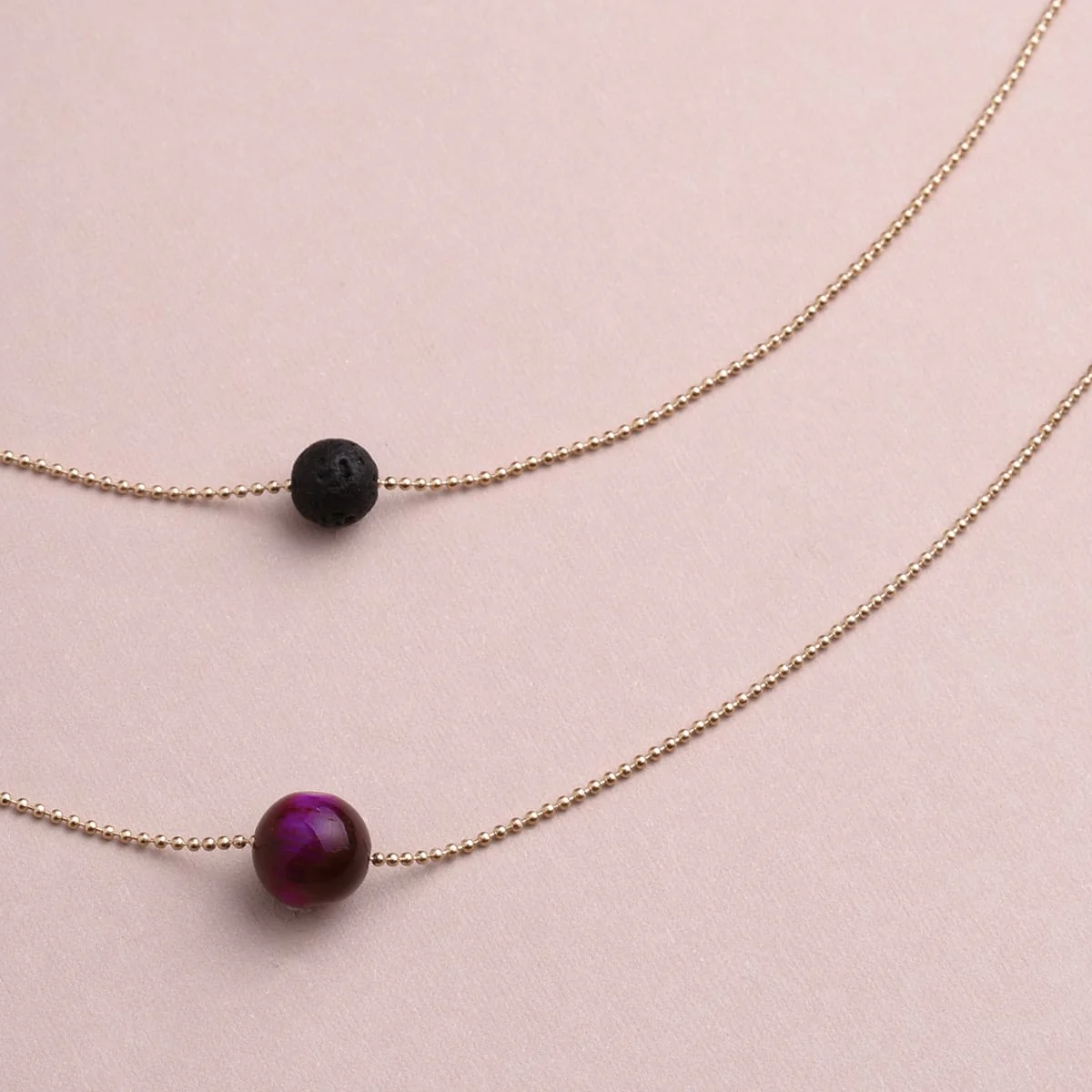 Pure Diffuser Necklace - Pink Tiger's Eye - Image 4