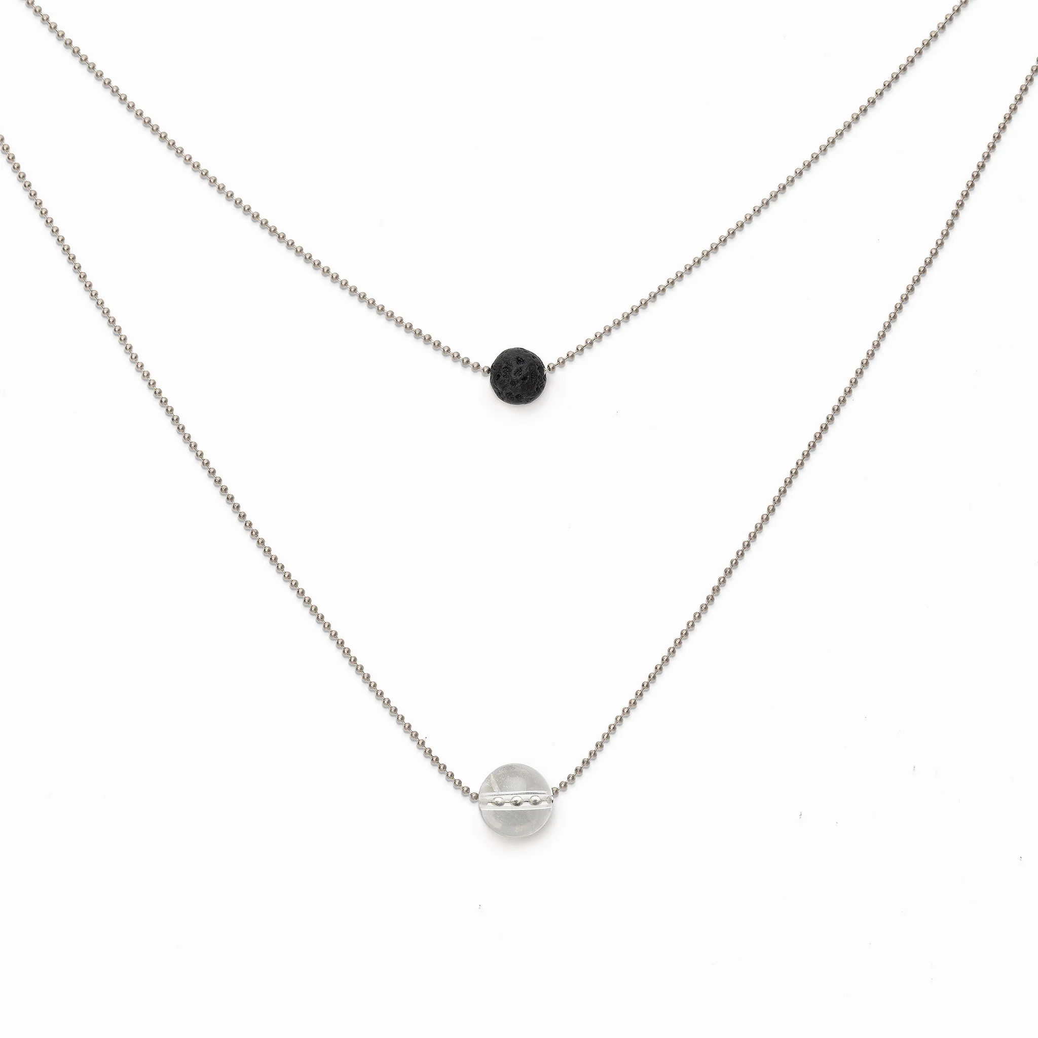 Pure Diffuser Necklace - White Crystal
