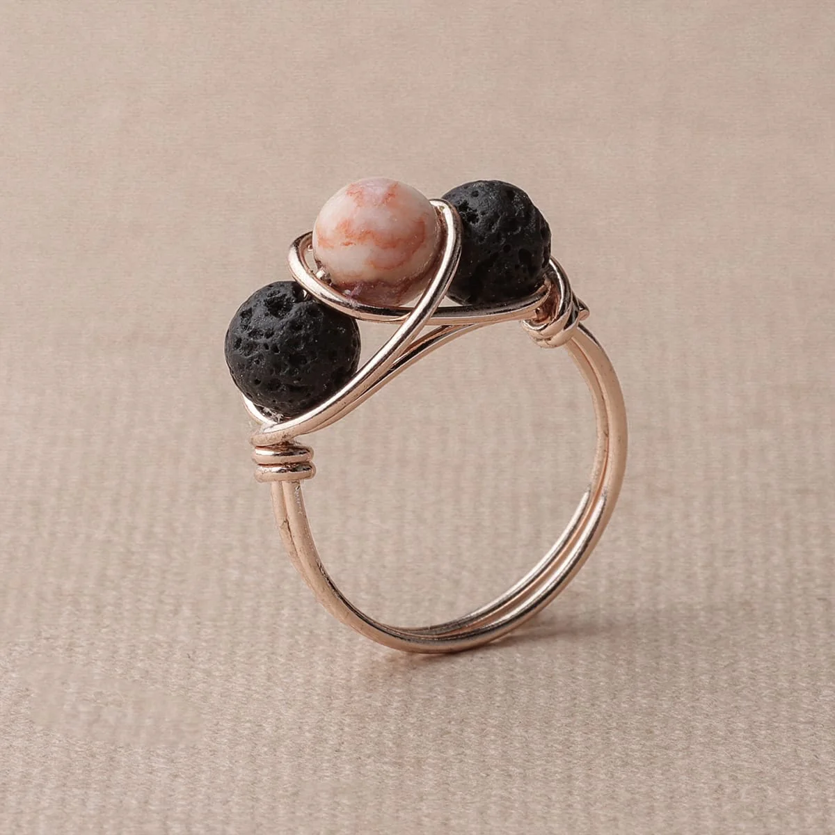 Red Vein Jasper Diffuser Ring - Image 4