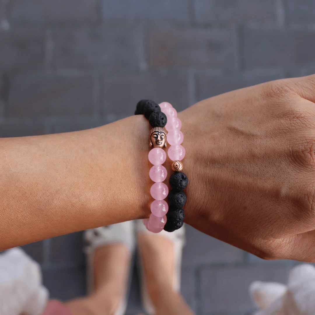 Rose Quartz Buddha Diffuser Bracelet - Image 8