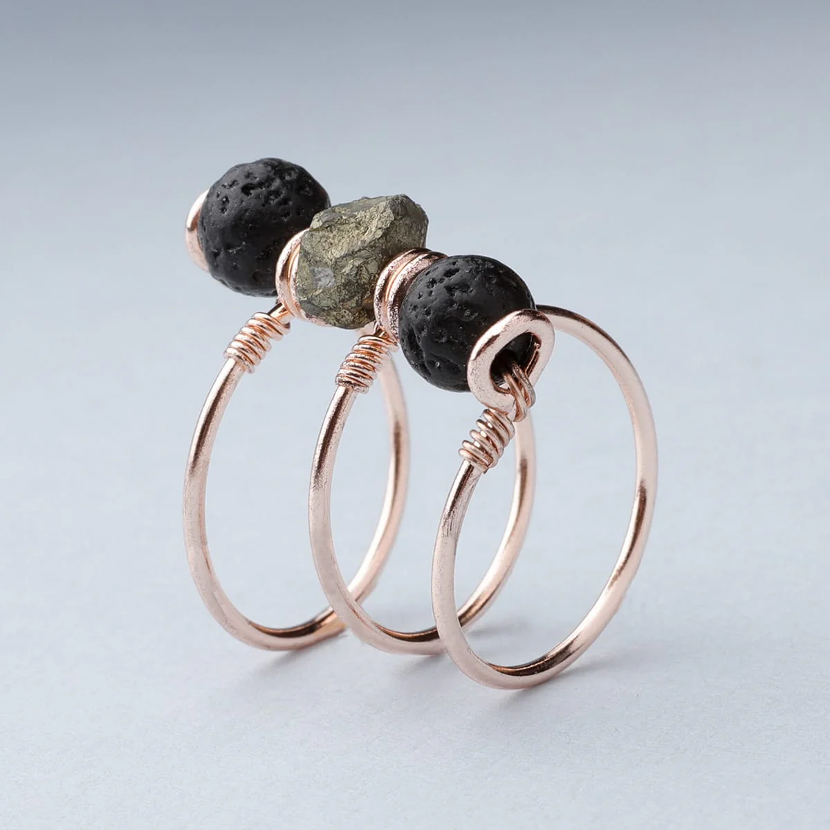 Pyrite Triple Wrap Diffuser Ring - Image 2