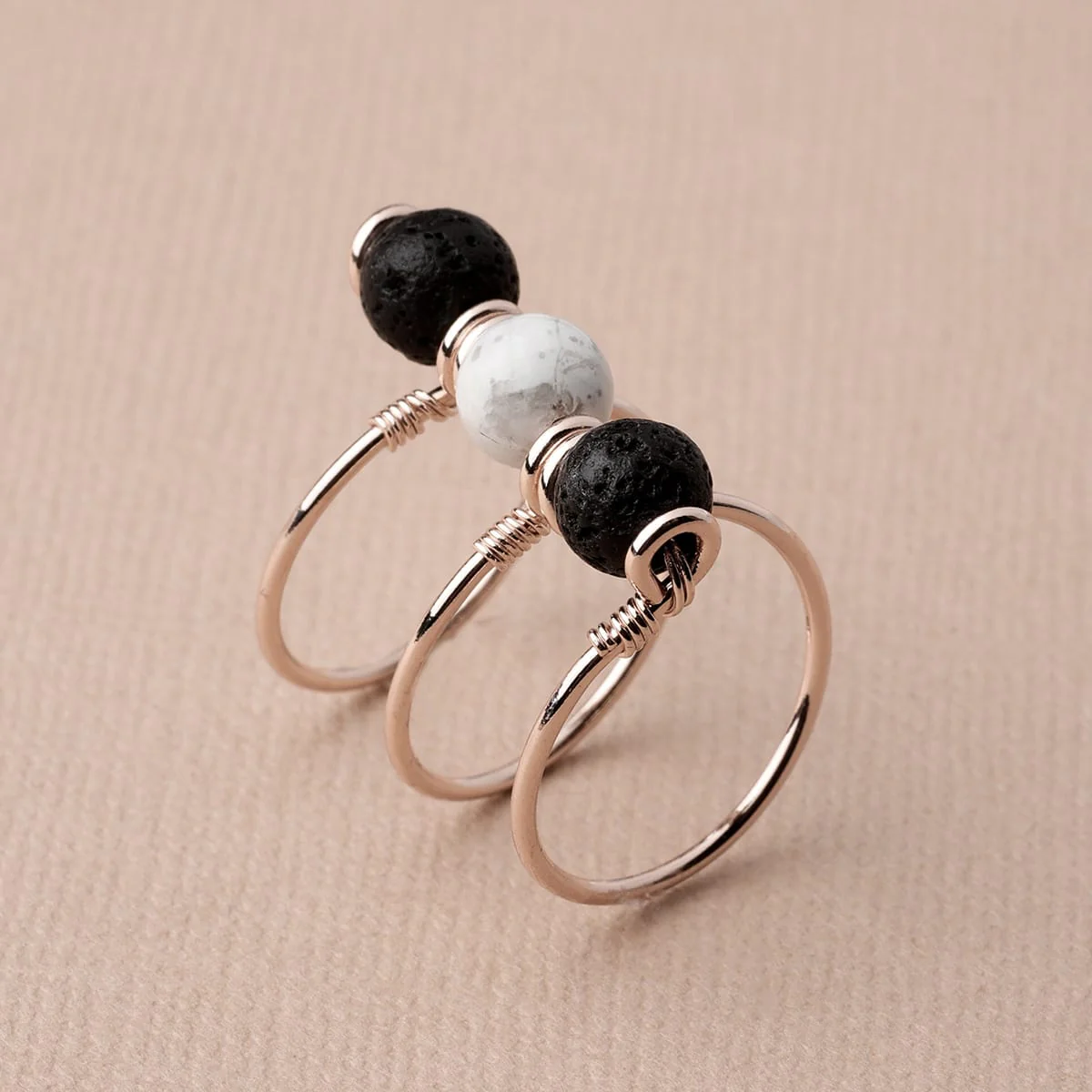 Triple Wrap Howlite Diffuser Ring - Image 2