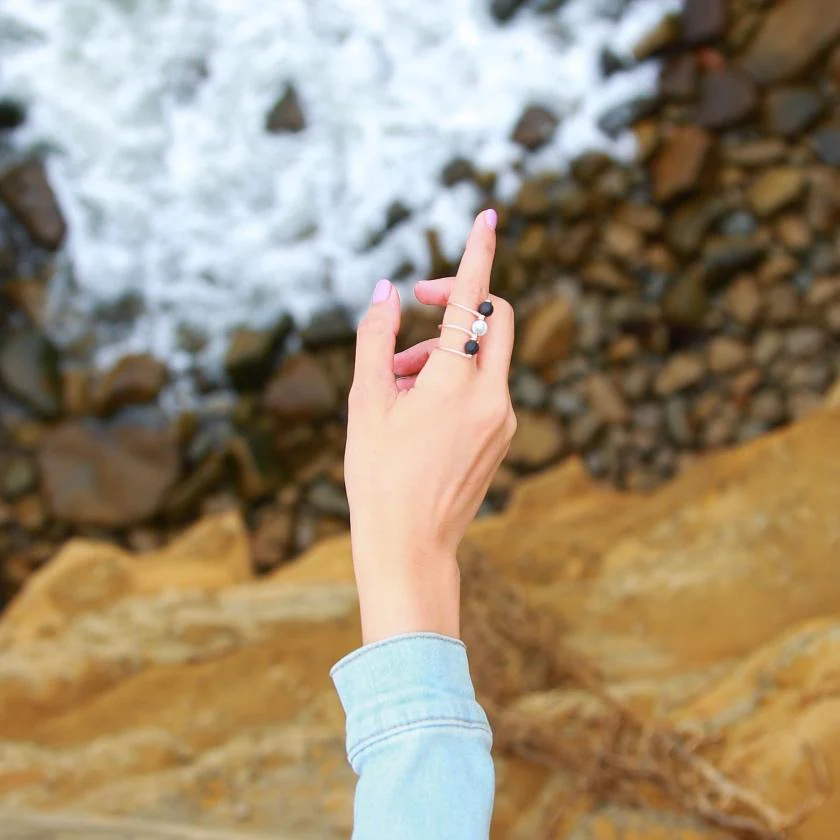 Triple Wrap Howlite Diffuser Ring - Image 3