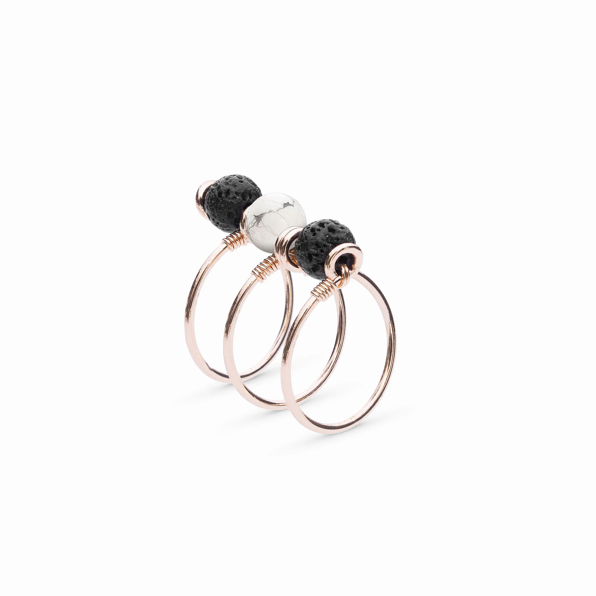 Triple Wrap Howlite Diffuser Ring - Image 5