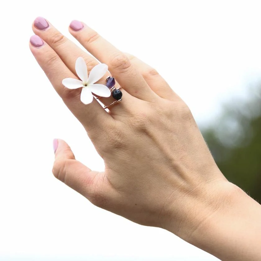 Amethyst Double Wrap Diffuser Ring - Image 4