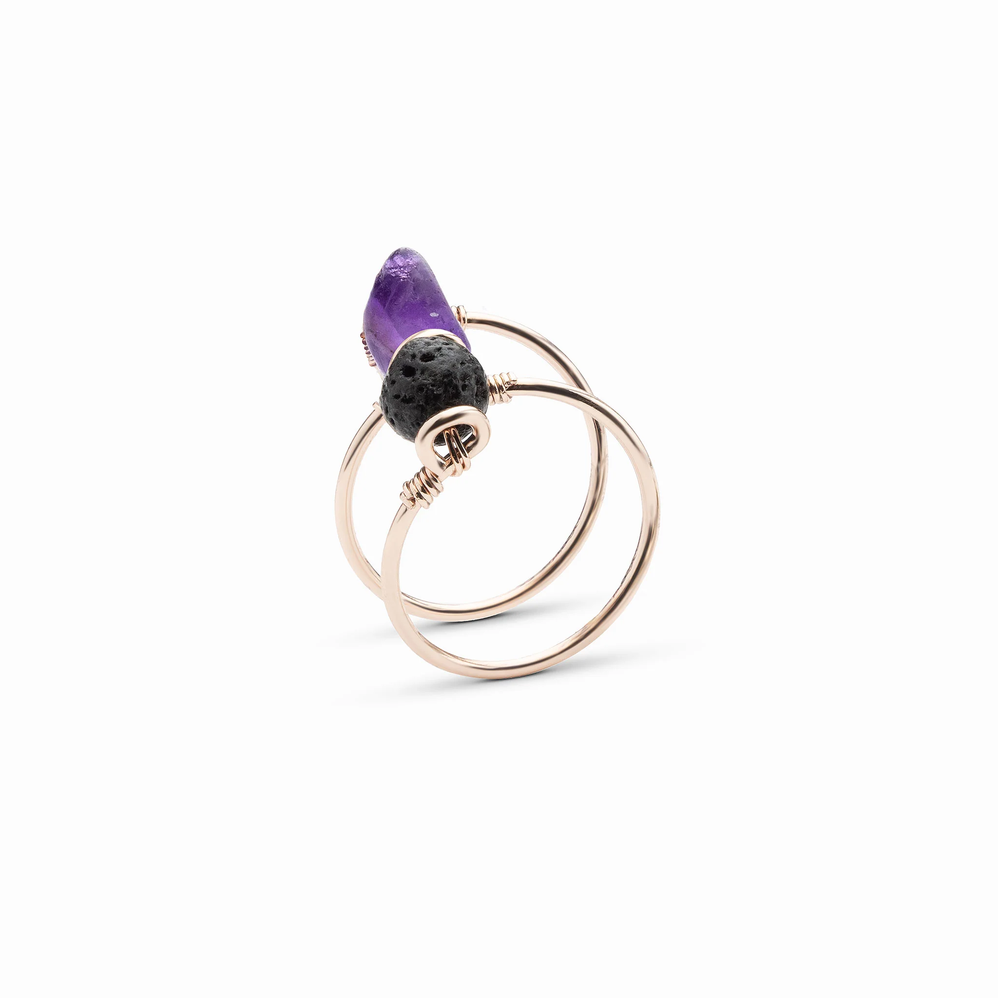 Amethyst Double Wrap Diffuser Ring - Image 5
